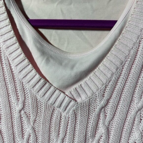 Croft & Barrow Light Pink V-Neck Sweater and TShirt - Picture 6 of 8